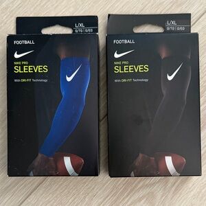 Nike Pro Football Sleeves - Blue & Black (L/XL)